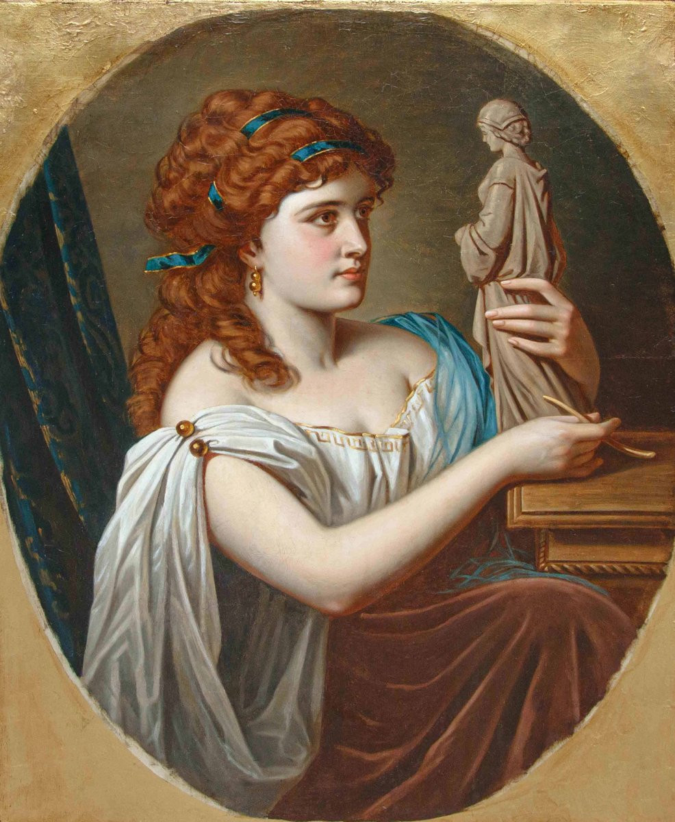 Theodor Kurzweil (vienna, 19th – 20th Century), Attr., Allegory Of Sculpture-photo-4