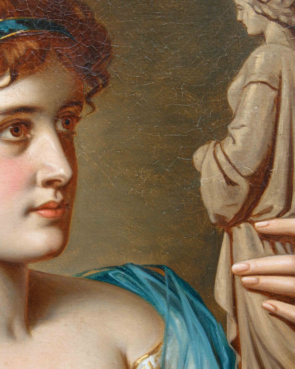 Theodor Kurzweil (vienna, 19th – 20th Century), Attr., Allegory Of Sculpture-photo-1