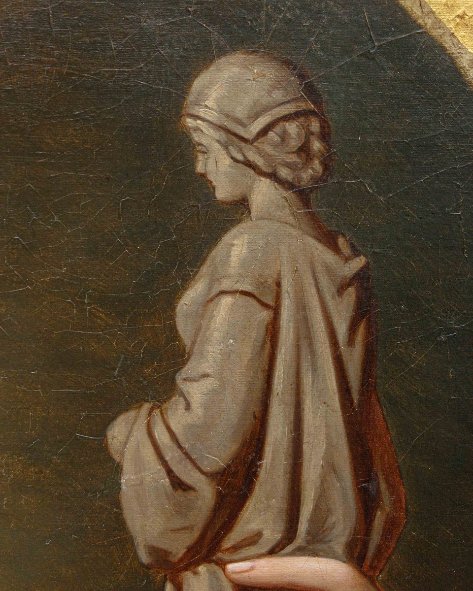 Theodor Kurzweil (vienna, 19th – 20th Century), Attr., Allegory Of Sculpture-photo-4