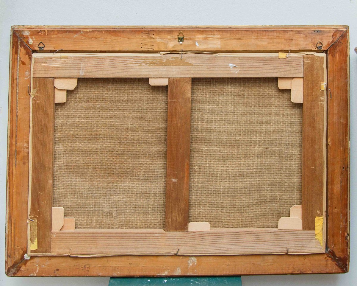 19th Century, Two Sea Views With The Aragonese Castle Of Baia And The Gulf Of Naples-photo-3