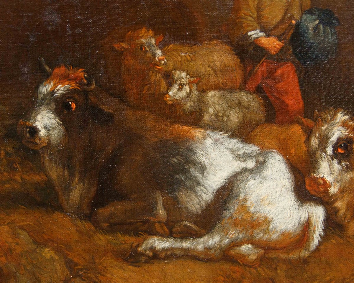 Francesco Londonio (Milan, 1723 -1783)  Paysages avec des bergers et des troupeaux-photo-1