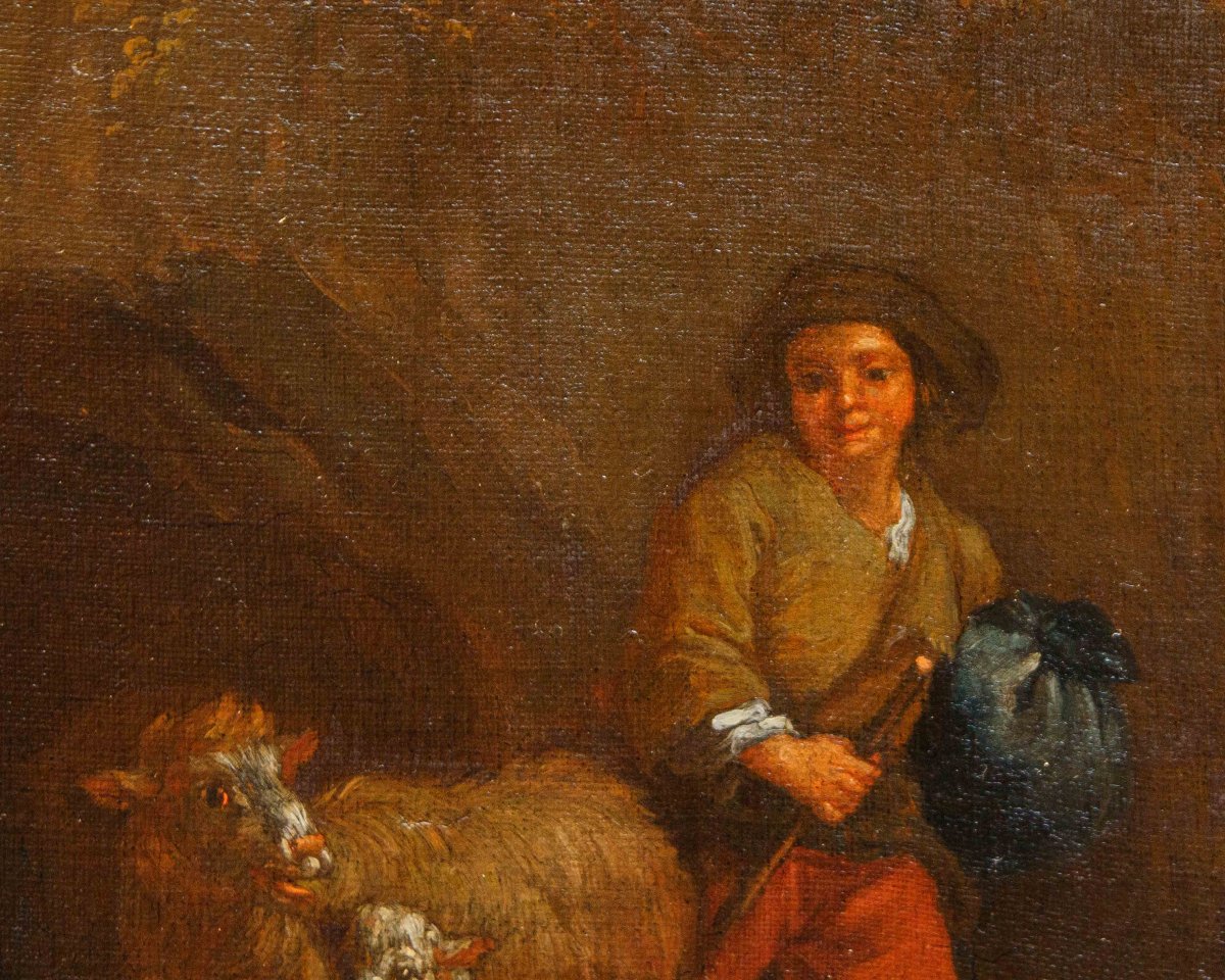 Francesco Londonio (Milan, 1723 -1783)  Paysages avec des bergers et des troupeaux-photo-2
