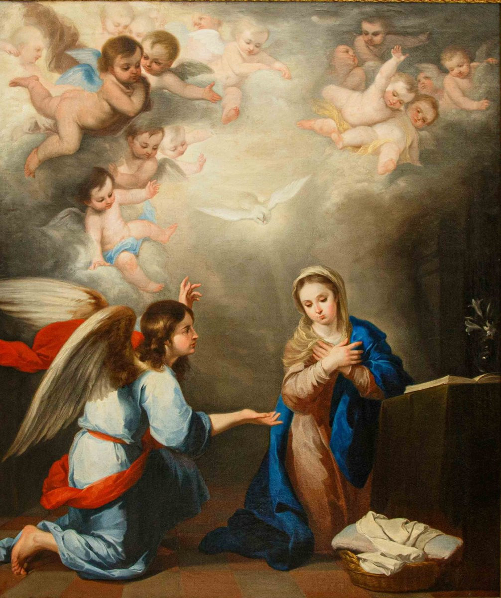 Atelier de Bartolomé Esteban Murillo (Séville, 1617 - 1682), Annonciation-photo-3
