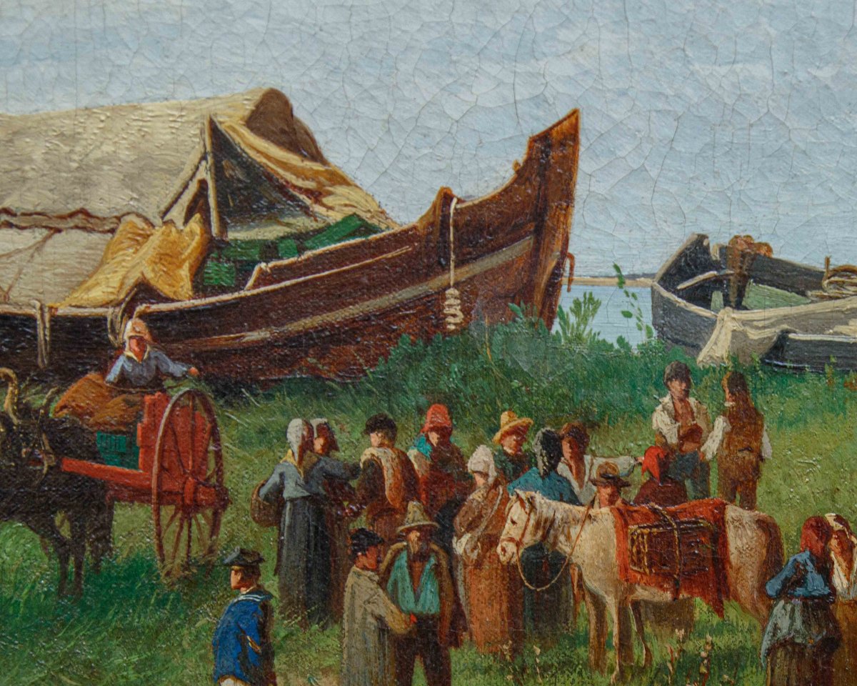 Gaetano Fasanotti (milan, 1831 – 1882), The Return From Fishing-photo-3