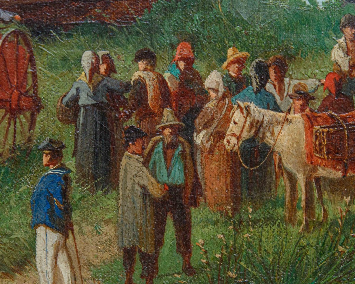 Gaetano Fasanotti (milan, 1831 – 1882), The Return From Fishing-photo-4