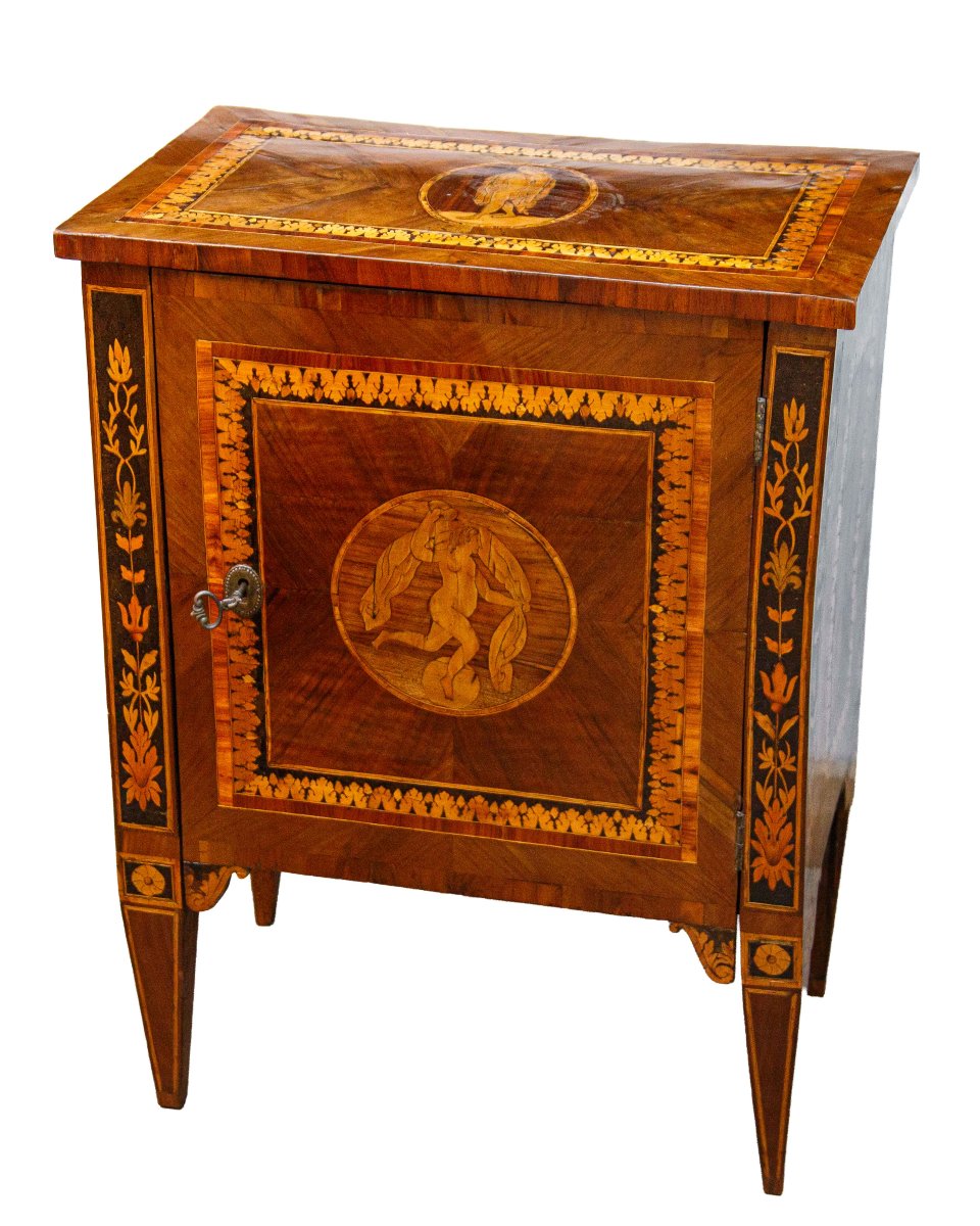 18th Century, Night Table With Mythological Figures-photo-3