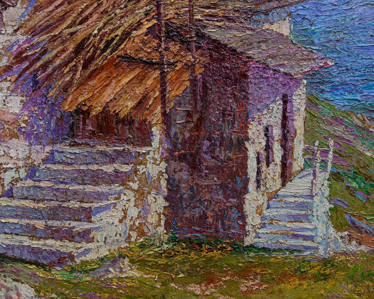 Enrico Sottili (Reggio Emilia, 1890 - Sala Comacina (CO), 1977), Vue sur la vallée-photo-1