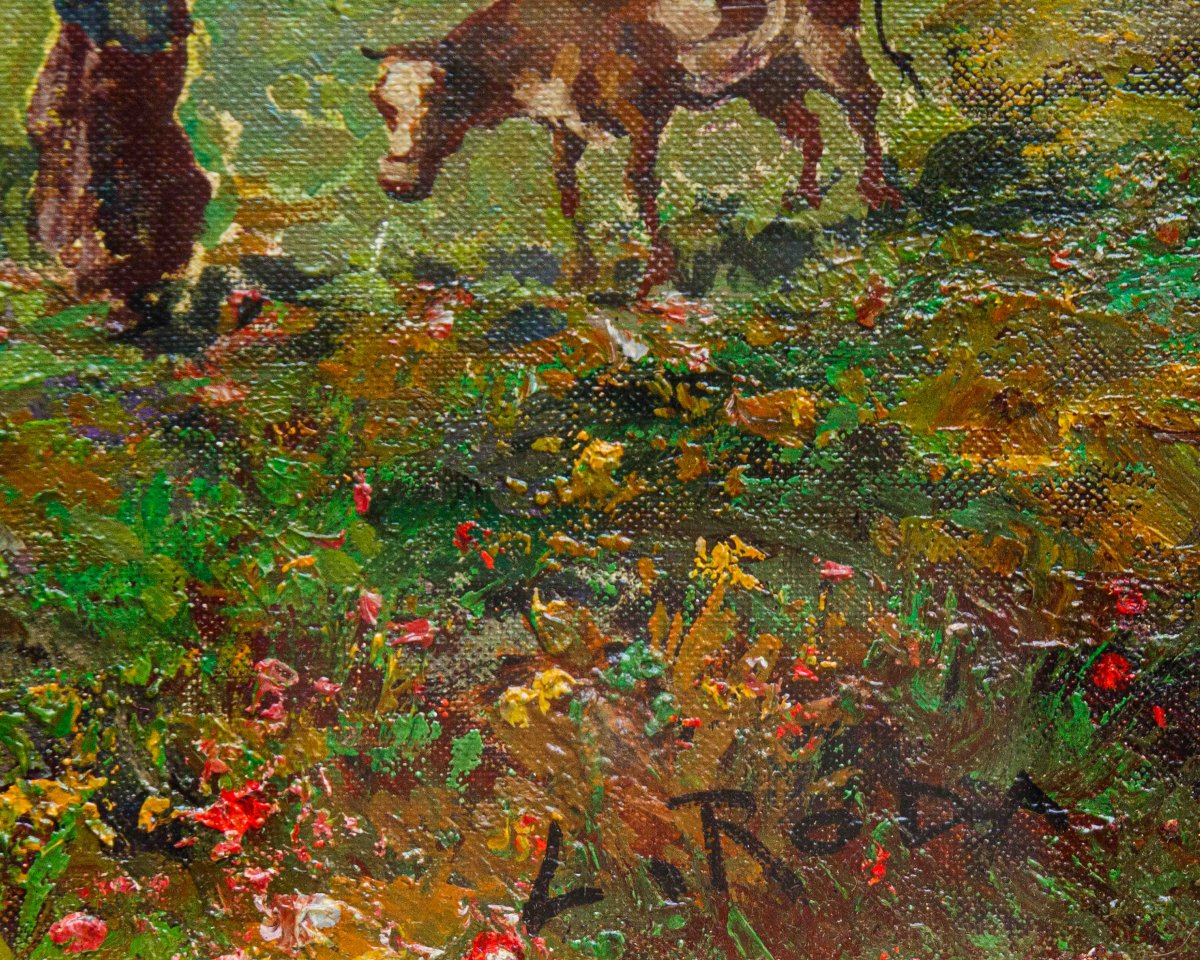 Leonardo Roda (Racconigi, 1878 - Turin, 1933), Paysage de montagne-photo-5