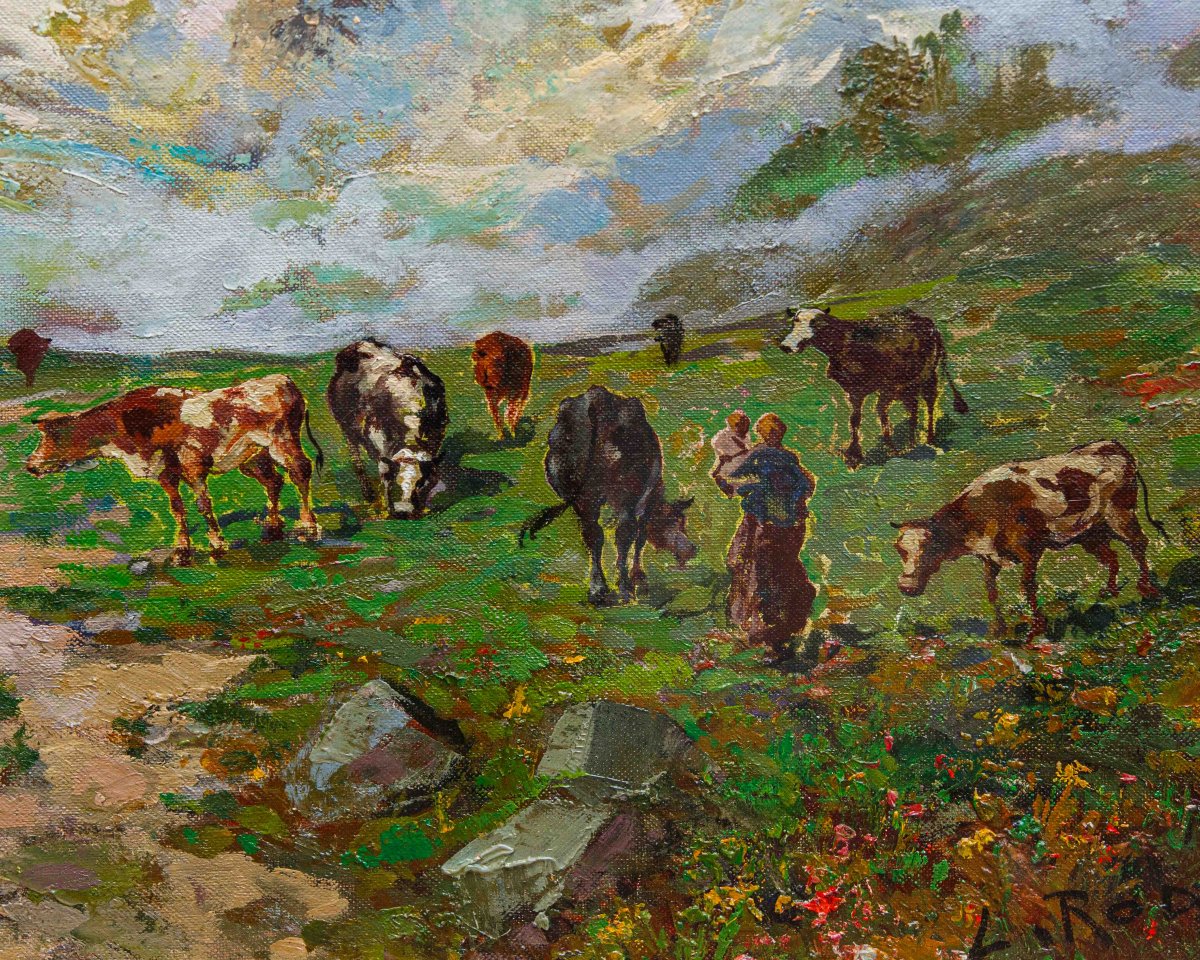 Leonardo Roda (Racconigi, 1878 - Turin, 1933), Paysage de montagne-photo-6