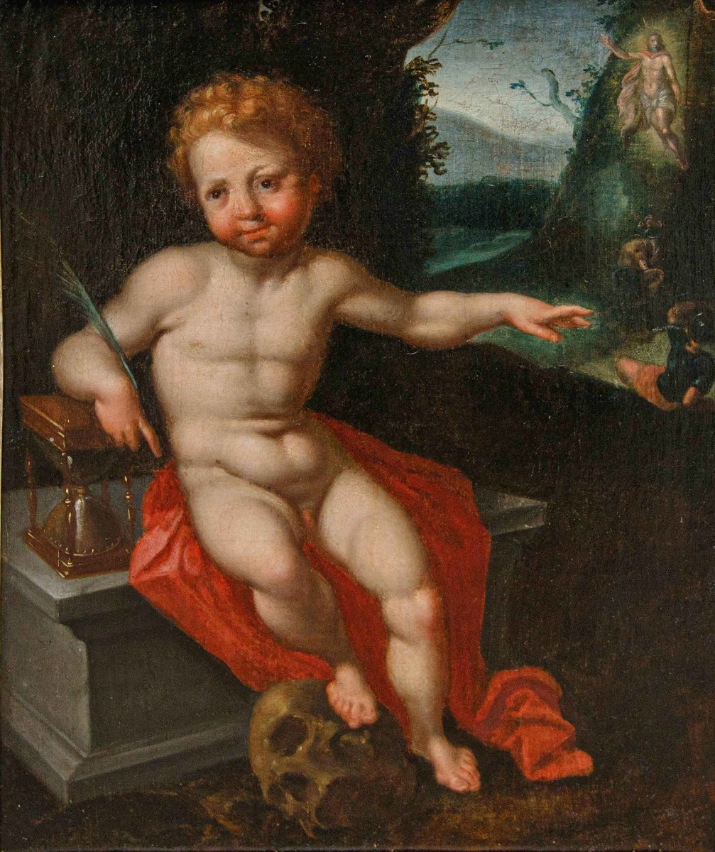Peintre flamand de la première moitié du 17ème siècle, Nascendo morimur-photo-3