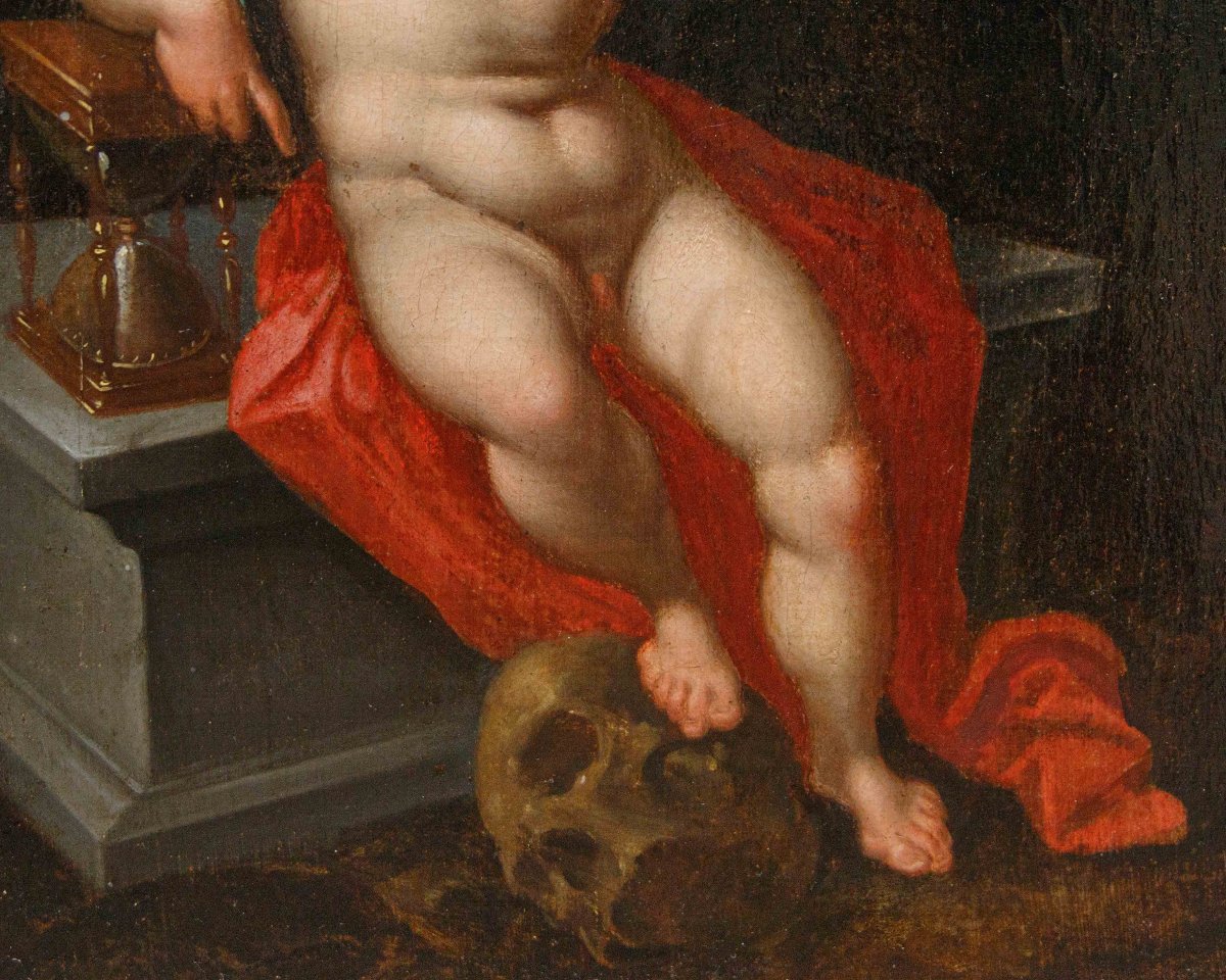 Peintre flamand de la première moitié du 17ème siècle, Nascendo morimur-photo-2