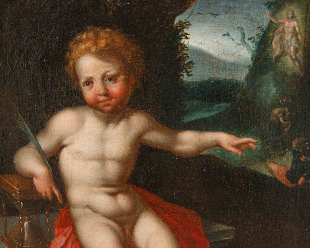 Peintre flamand de la première moitié du 17ème siècle, Nascendo morimur-photo-3