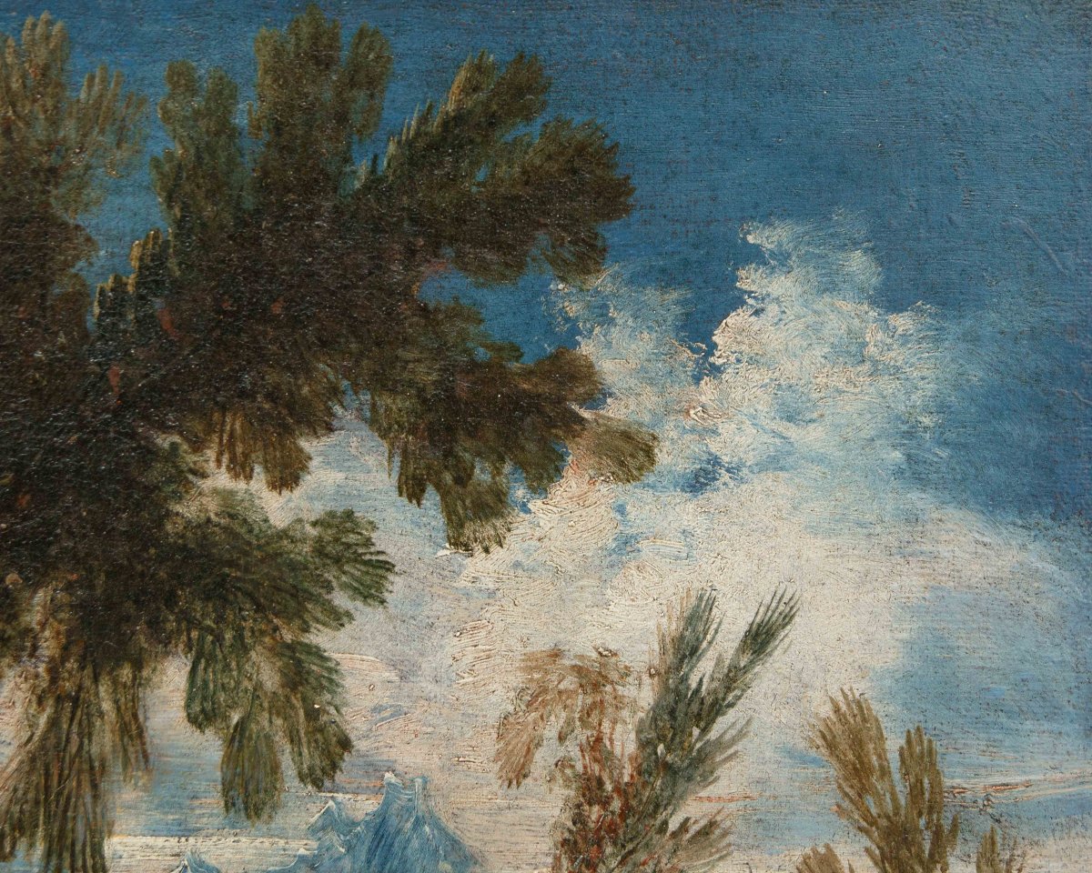 Atelier d’Antonio Francesco Peruzzini (1643 ou 1646 -1724)  Paysage avec des figures-photo-3
