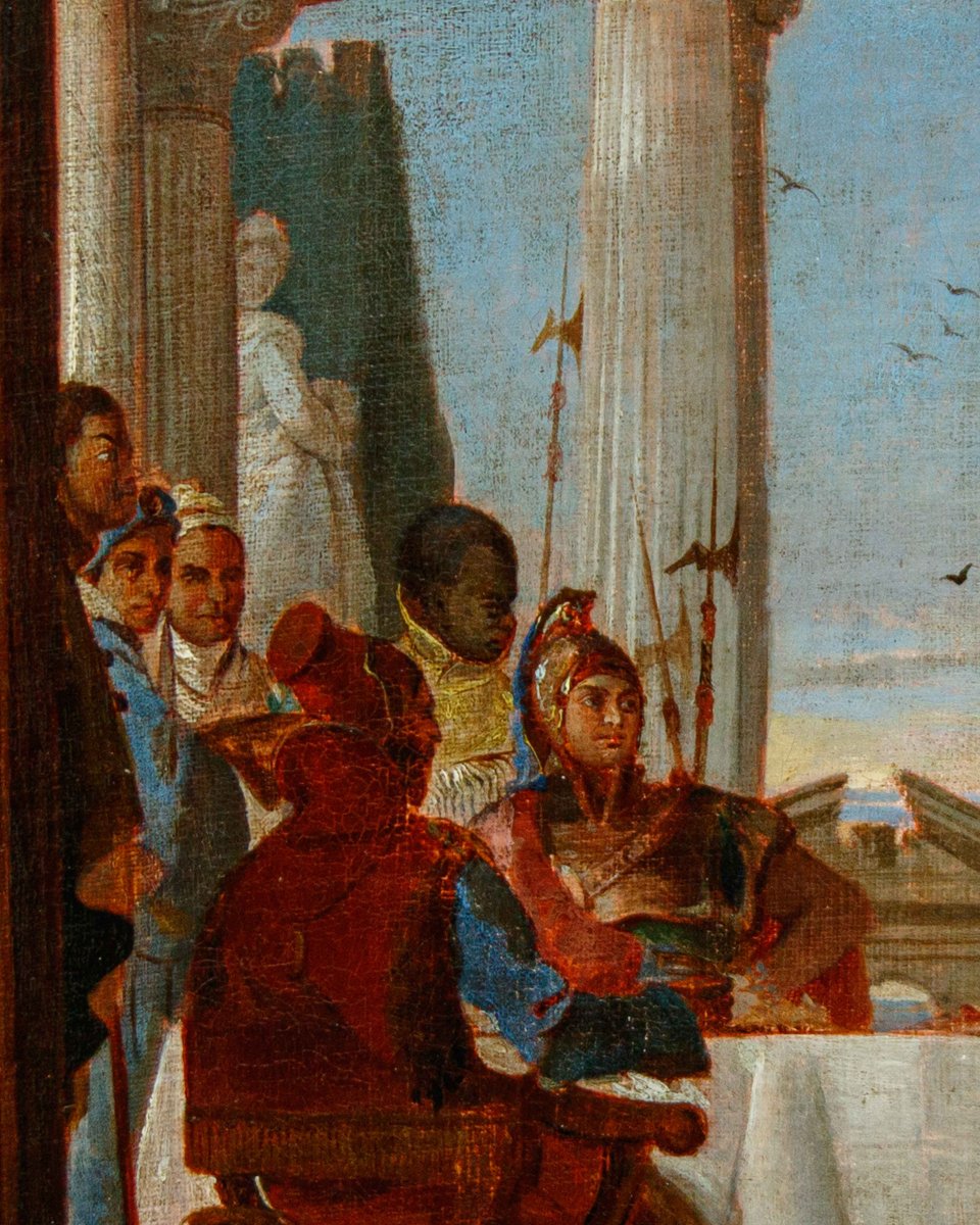 Disciple de Giambattista Tiepolo, 18ème siècle, Le banquet de Cléopâtre-photo-1