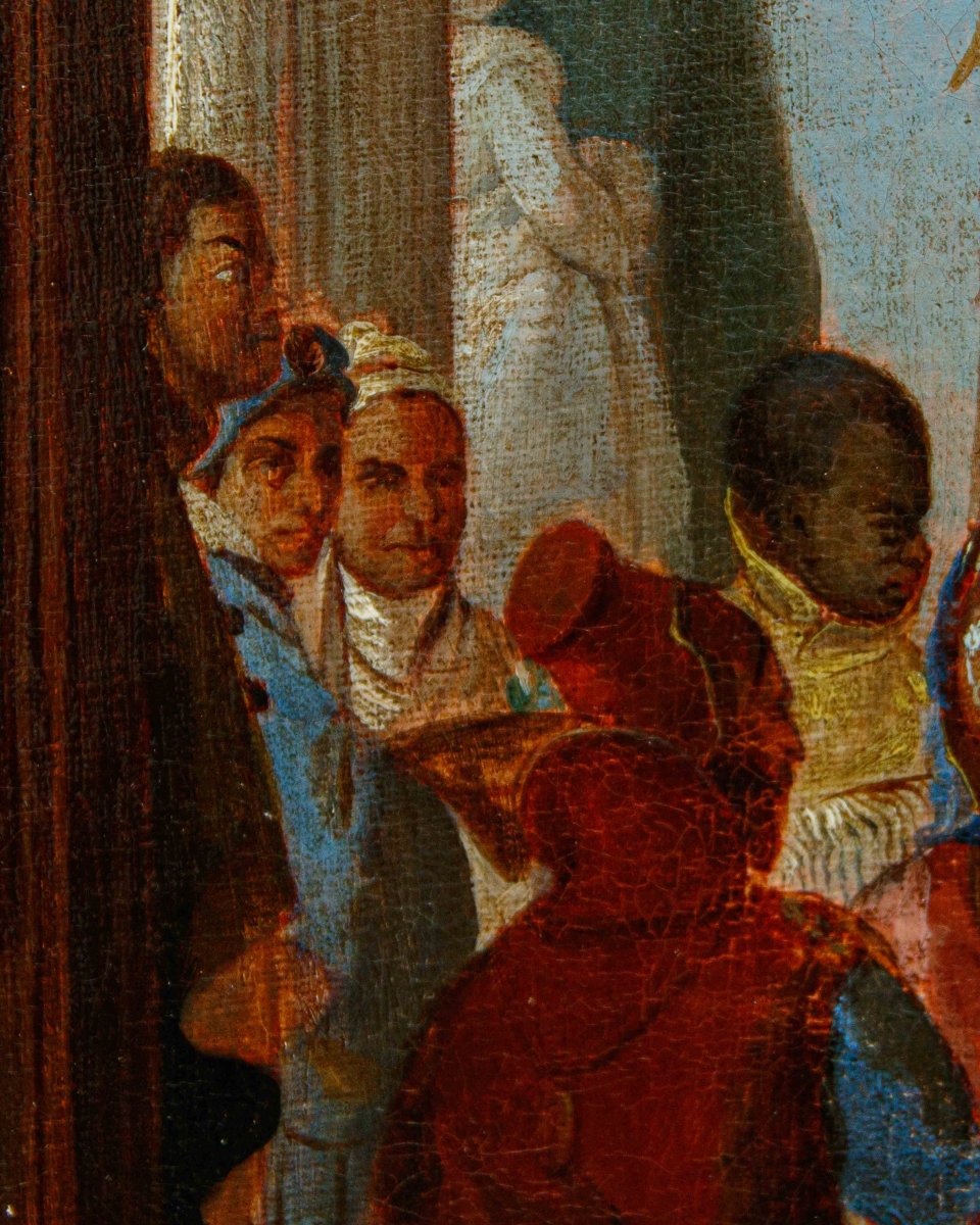 Disciple de Giambattista Tiepolo, 18ème siècle, Le banquet de Cléopâtre-photo-4