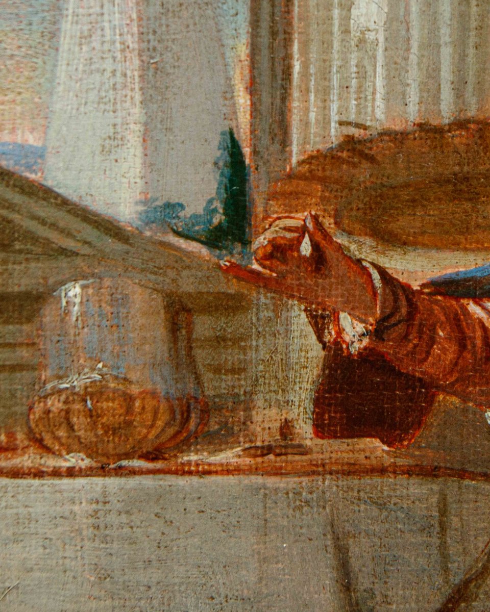 Disciple de Giambattista Tiepolo, 18ème siècle, Le banquet de Cléopâtre-photo-7