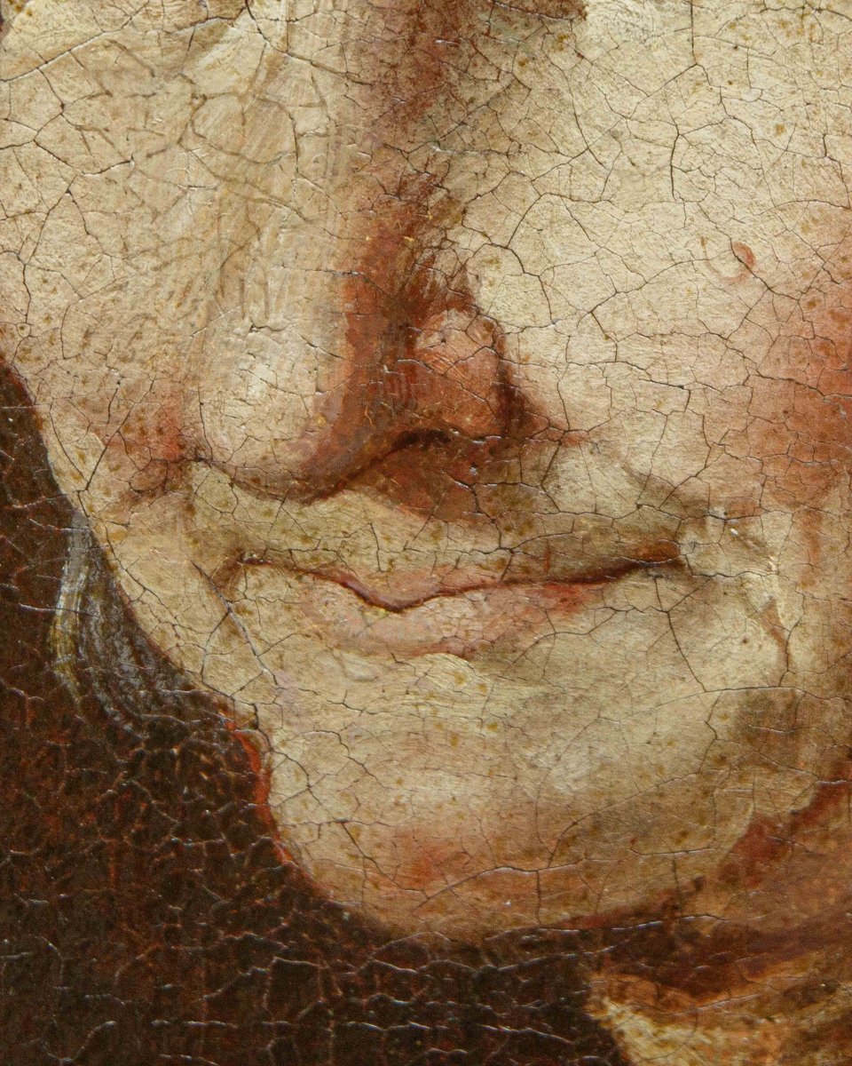 Giacomo Francesco Cipper Known As Todeschini, Attr.  Portrait Of An Old Peasant Woman-photo-7