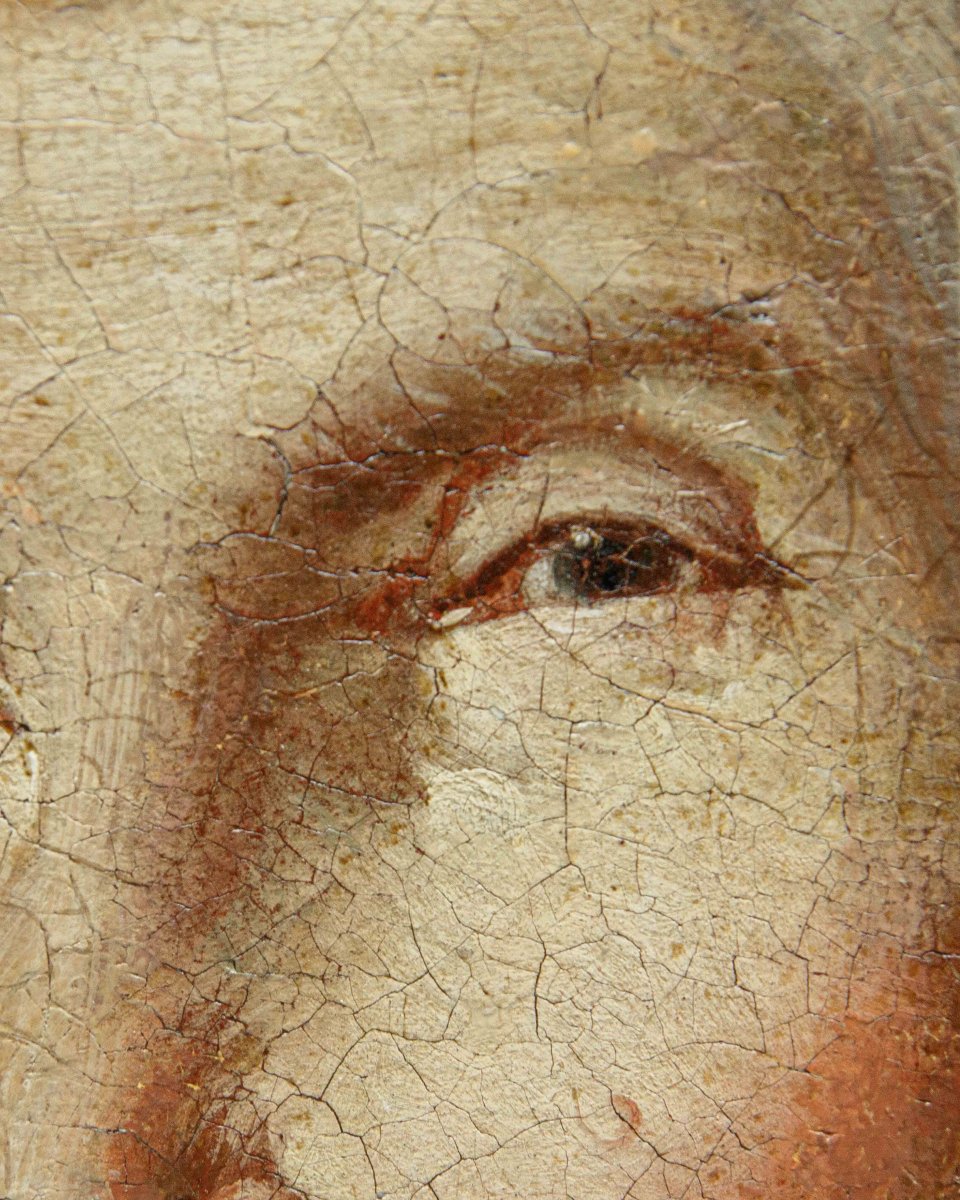 Giacomo Francesco Cipper Known As Todeschini, Attr.  Portrait Of An Old Peasant Woman-photo-8