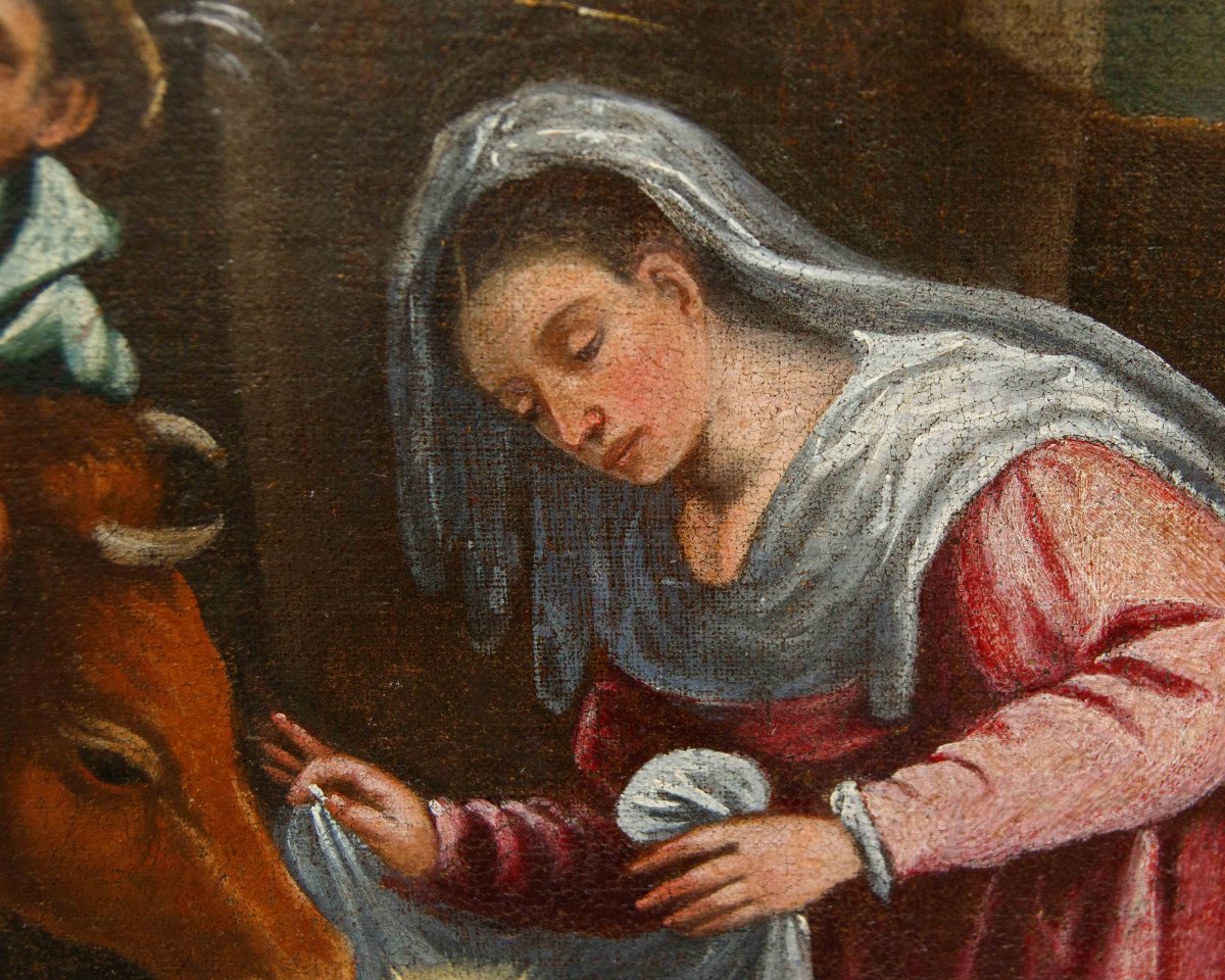 Workshop Of Leandro Del Ponte, Known As Leandro Bassano (1557–1622)  Adoratio Of The Shepherds-photo-4