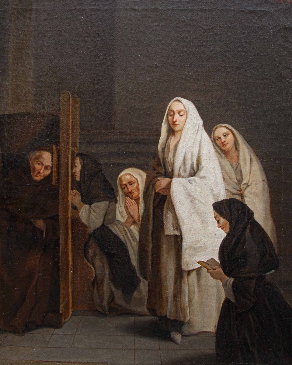 Pietro Longhi (Venise, 1701 - 1785,  La confession-photo-5