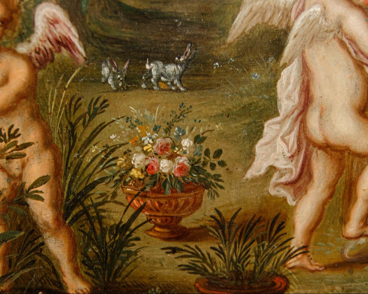 Atelier de Jan Brueghel le Jeune e  Atelier de Hendrick van Balen, Flora e putti-photo-4