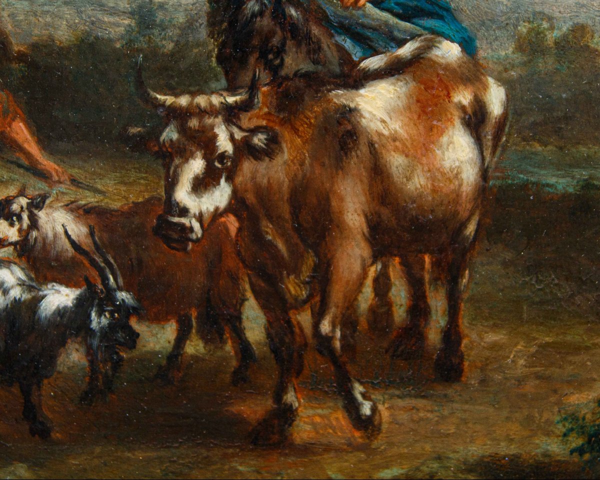 Christian Reder (leipzig, 1656 – Rome, 1726) Workshop Of, Pair Of Rural Scenes-photo-3