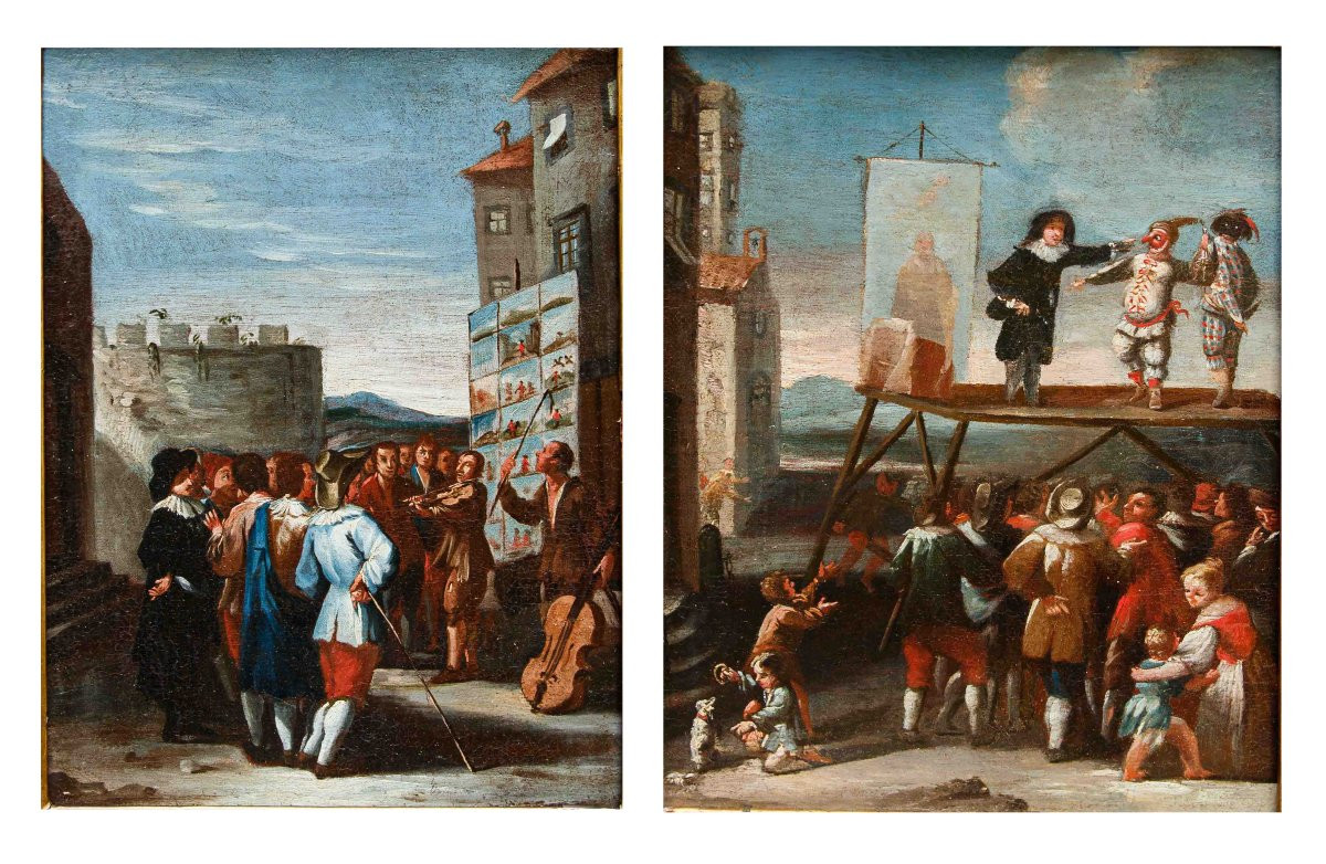 XVIIIe siècle, École piémontaise, La Comédie de l’Art sur scène - Le Cantatrice-photo-4