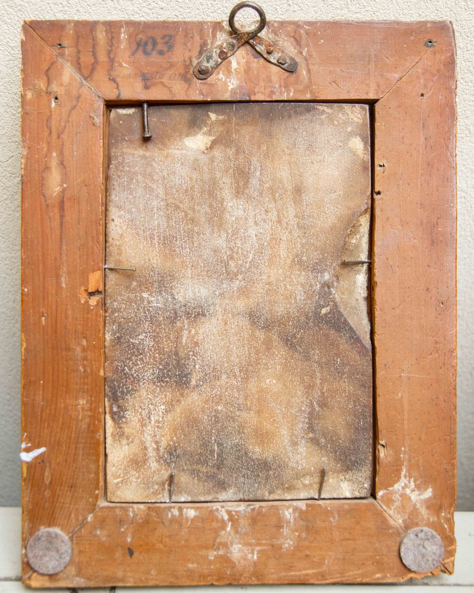 École romaine du XVIIe siècle, Sainte famille avec saint Jean-photo-3