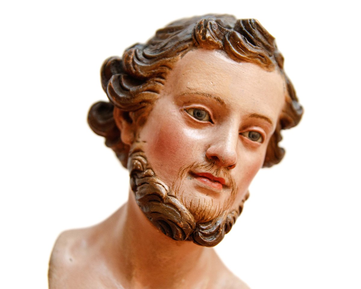 Manufacture napolitaine, 18ème siècle, Deux têtes de figures de la Crèche -photo-4