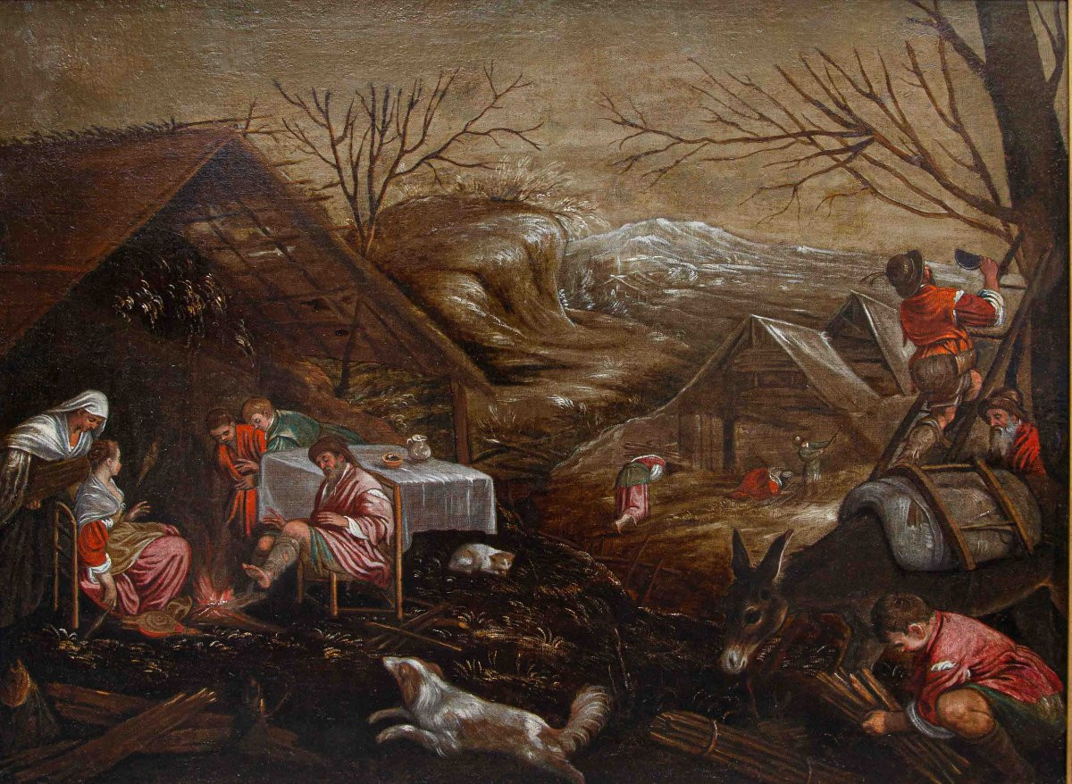 Bottega dei Bassano (XVIIe siècle), Allégorie de l’hiver-photo-3