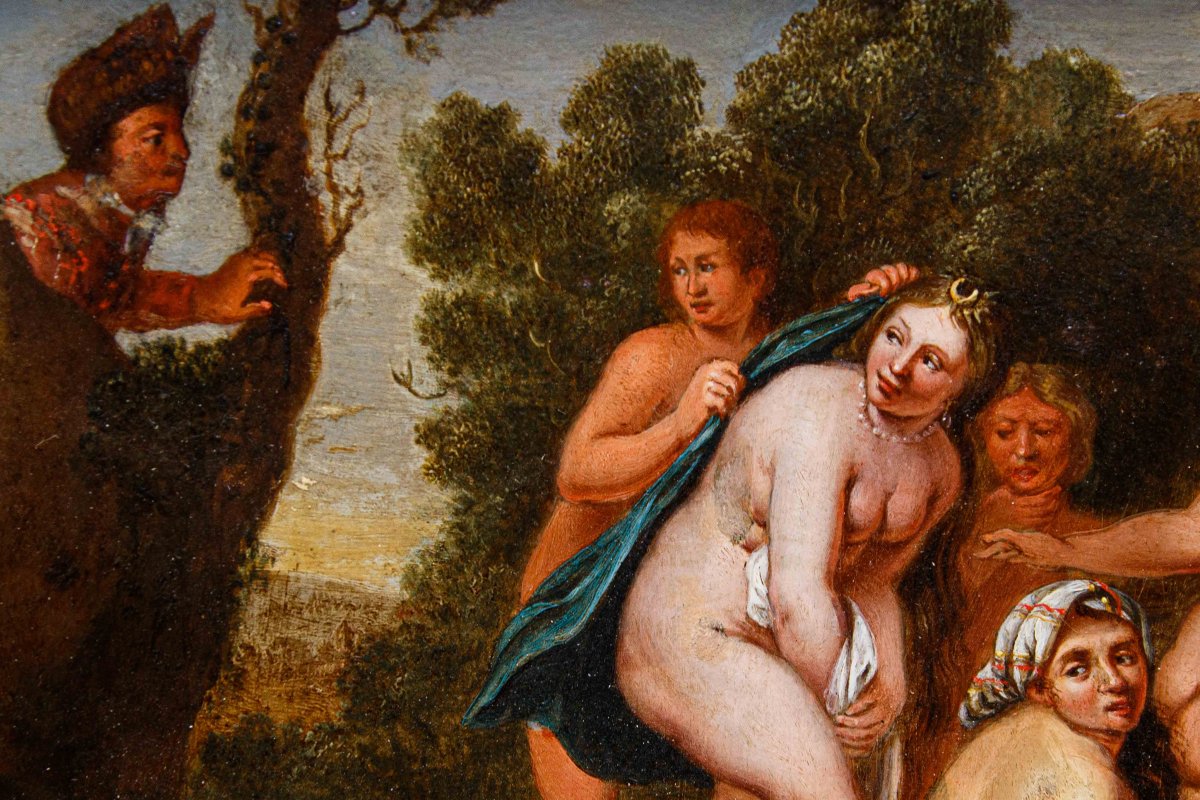 Workshop Of Frans Wouters (lier, 1612 – Antwerp, 1659), Diana Surprised At The Bathroom-photo-1