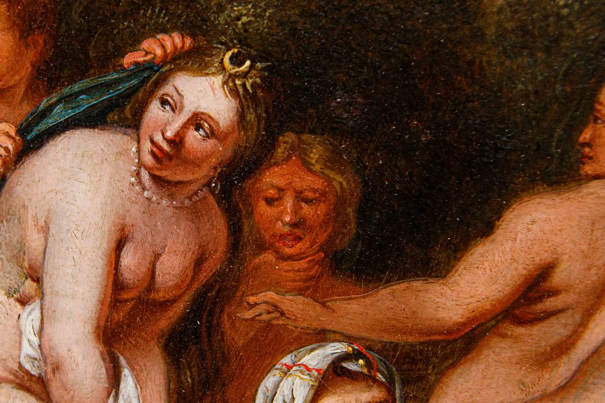 Workshop Of Frans Wouters (lier, 1612 – Antwerp, 1659), Diana Surprised At The Bathroom-photo-2