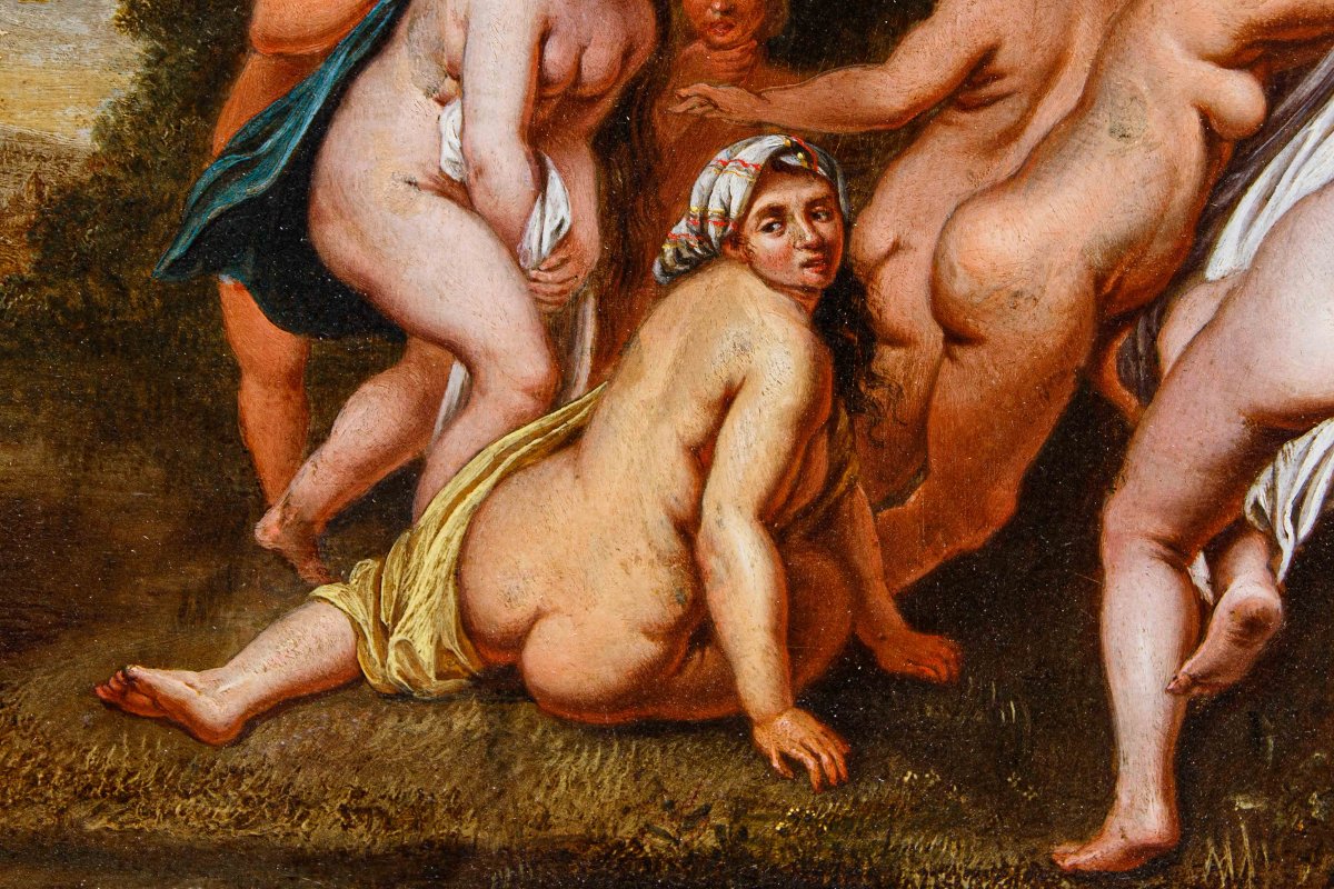 Workshop Of Frans Wouters (lier, 1612 – Antwerp, 1659), Diana Surprised At The Bathroom-photo-5