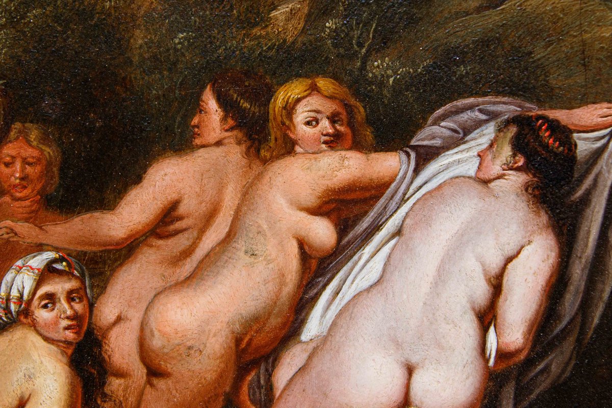 Workshop Of Frans Wouters (lier, 1612 – Antwerp, 1659), Diana Surprised At The Bathroom-photo-6