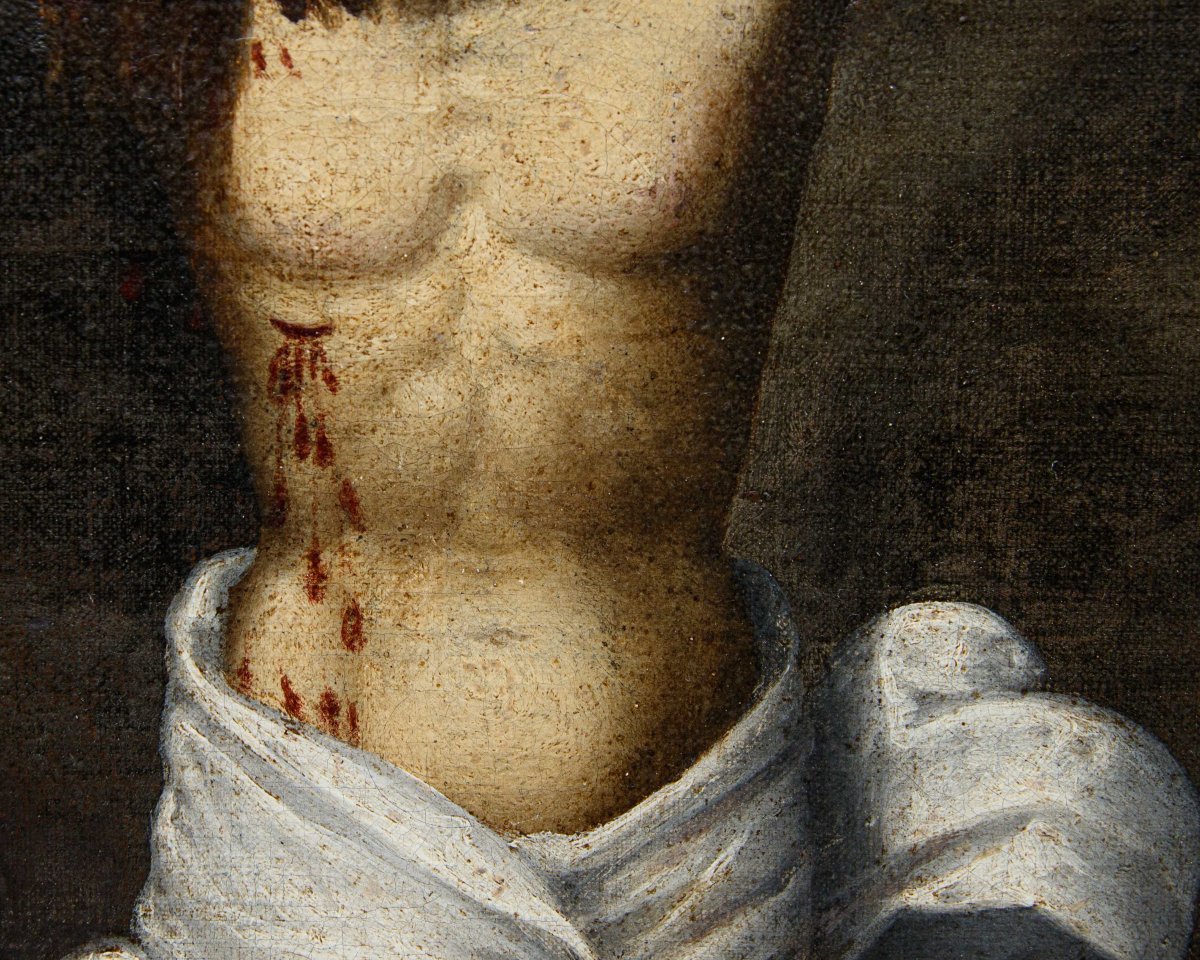 Marcantonio Mainardi (Crémone, 1570 - 1629), Crucifixion avec Madeleine et un saint franciscain-photo-6