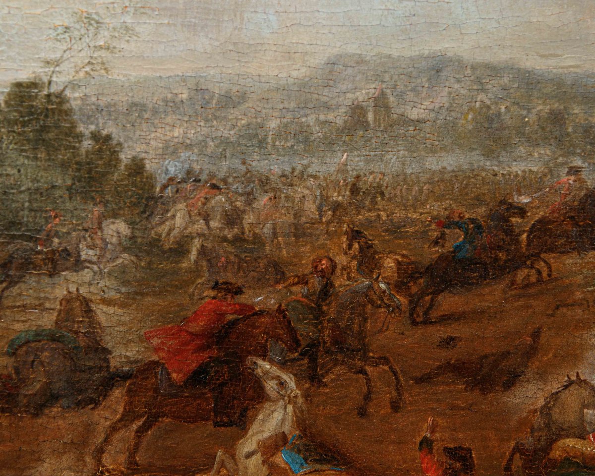 Karel Breydel, Known As The Knight Of Antwerp (antwerp, 1678 – 1733), Battle Scene With Knights-photo-2