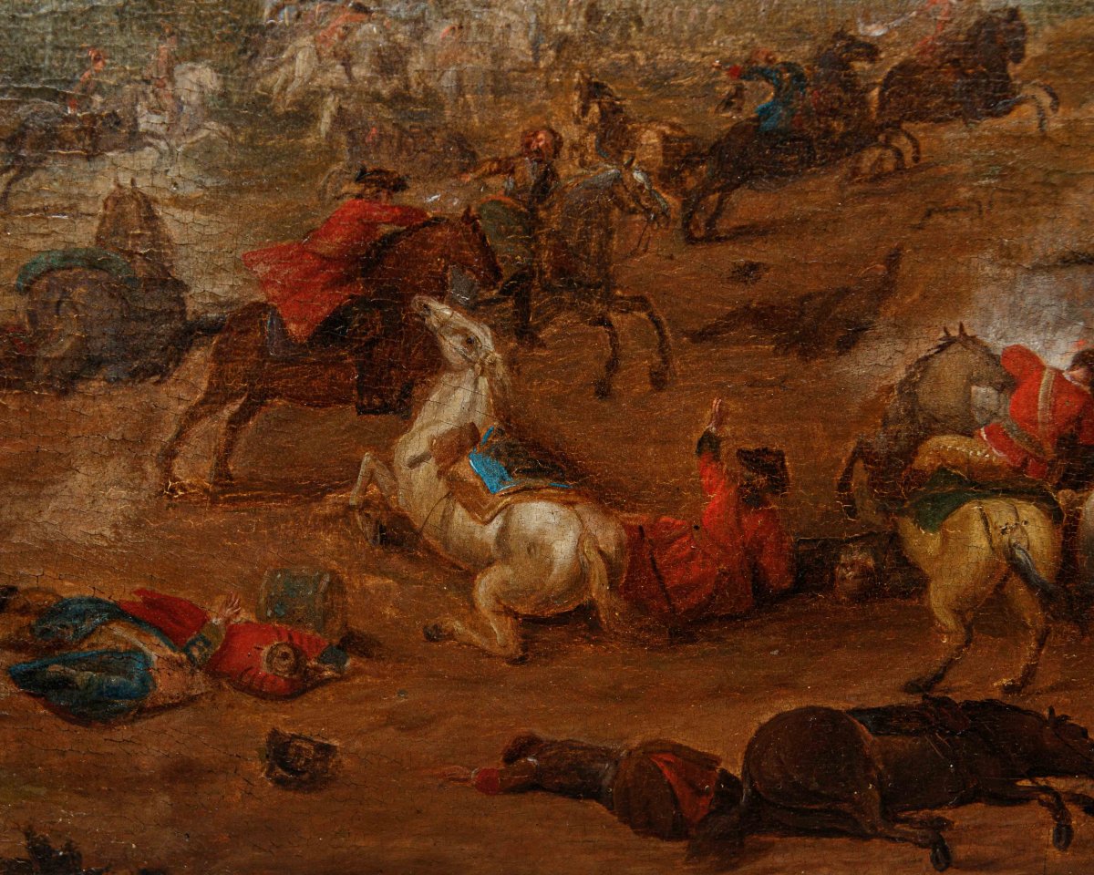 Karel Breydel, Known As The Knight Of Antwerp (antwerp, 1678 – 1733), Battle Scene With Knights-photo-3