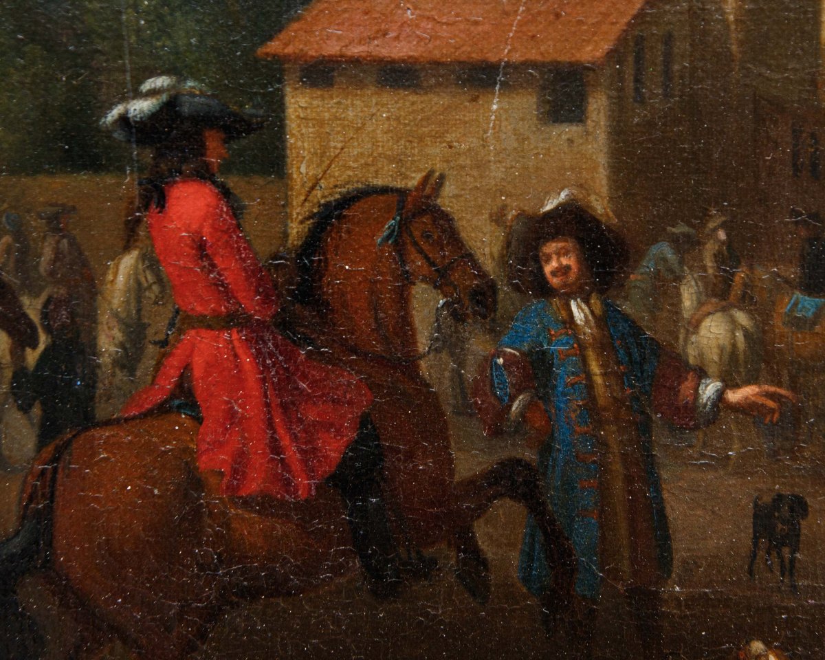 Jan Vincentz Van Der Vinne (haarlem, 1663 - 1721), Horse Market-photo-8