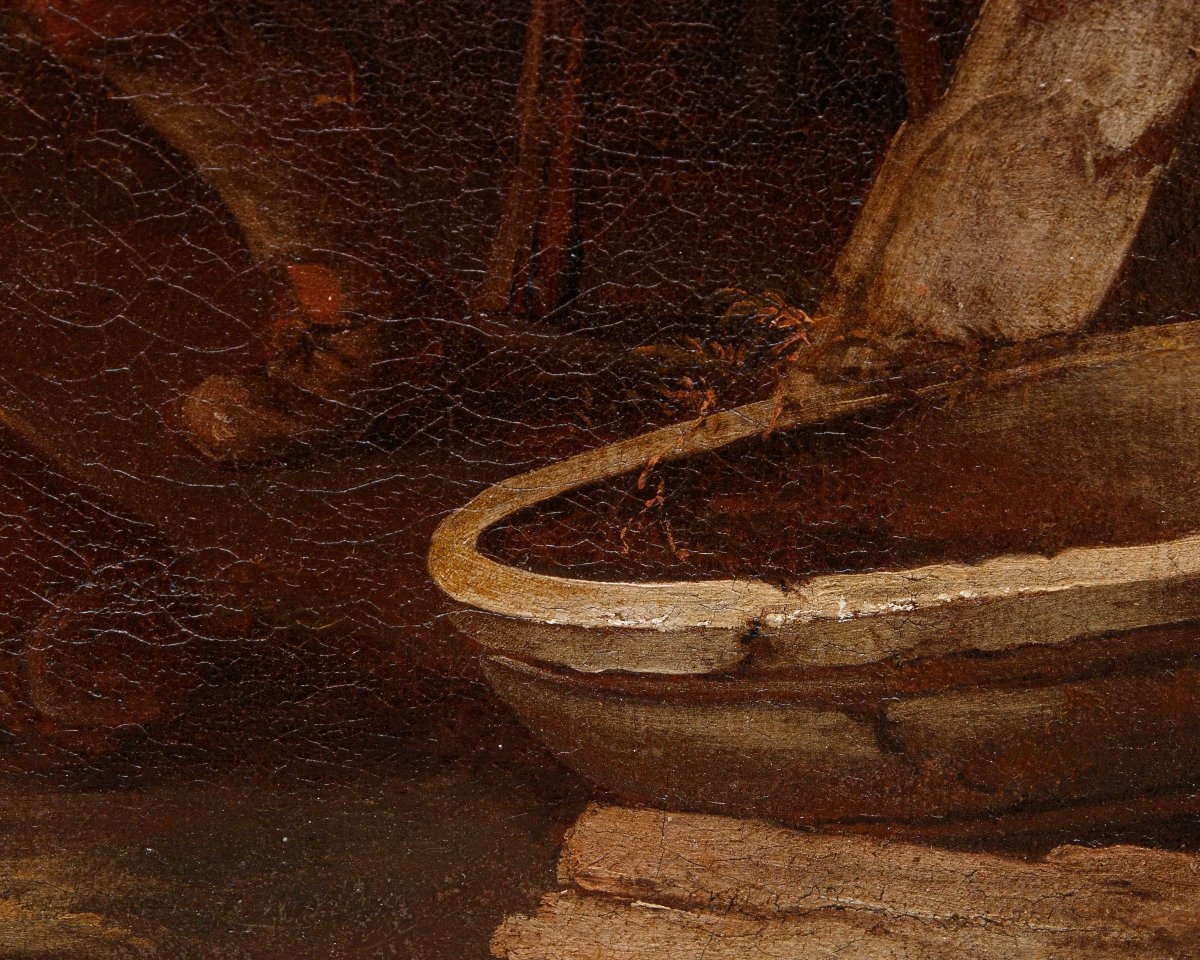 Giacomo Francesco Cipper, dit il Todeschini, Scène d’auberge avec joueur de bagnole-photo-1