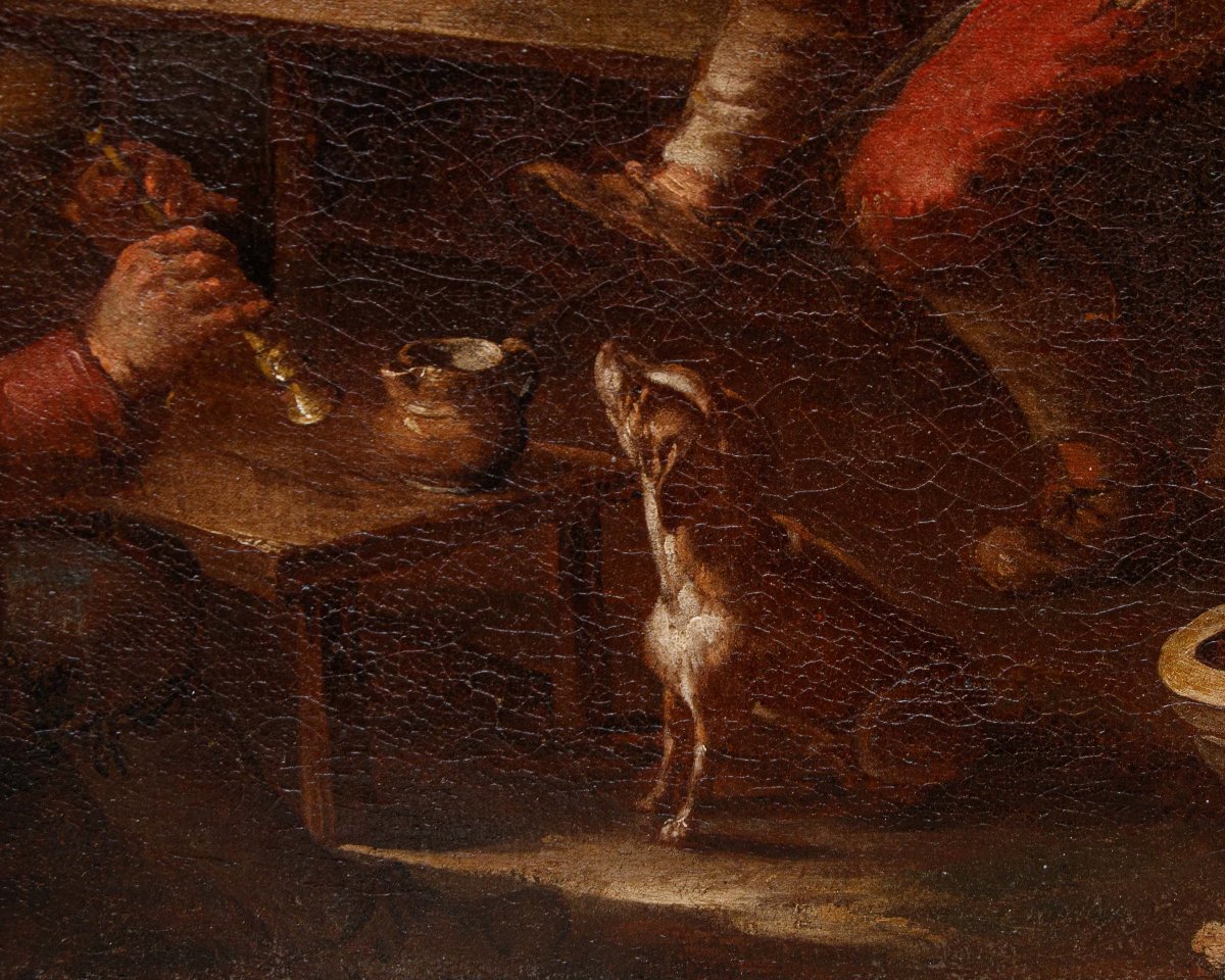 Giacomo Francesco Cipper, dit il Todeschini, Scène d’auberge avec joueur de bagnole-photo-8