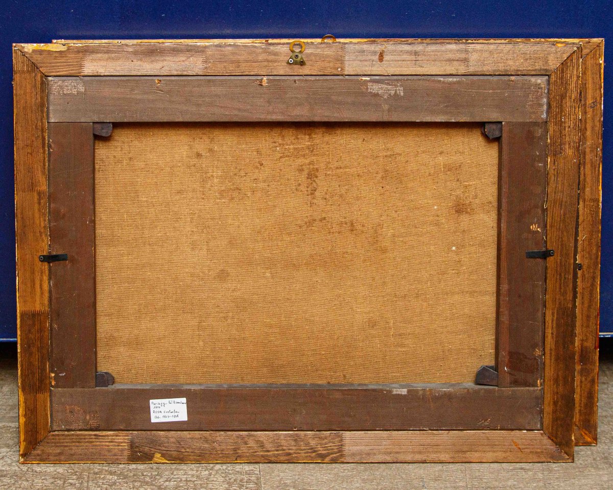 Costantino Rosa (bergamo, 1803 – 1878), Pair Of Mountain Landscapes-photo-3