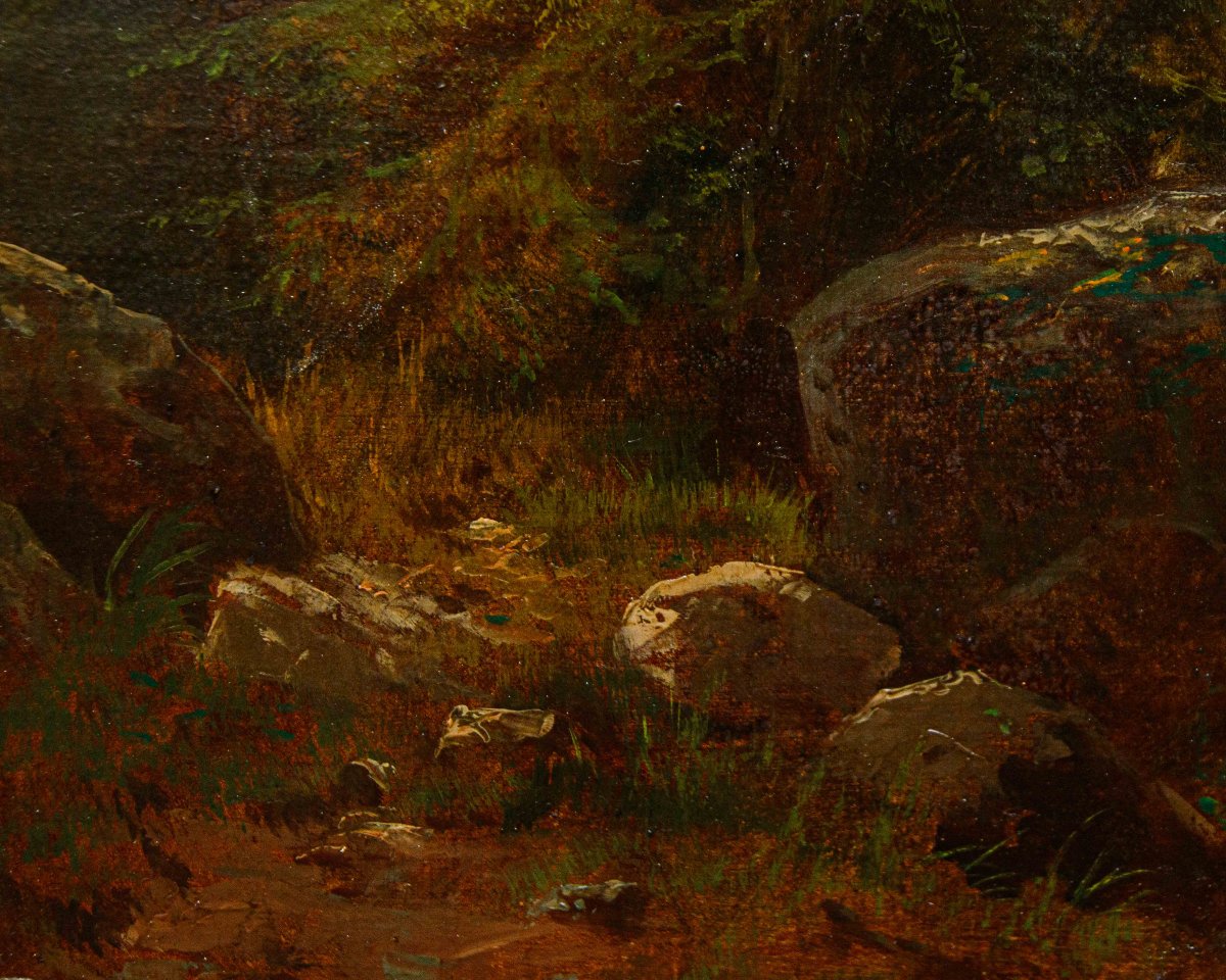 Costantino Rosa (bergamo, 1803 – 1878), Pair Of Mountain Landscapes-photo-1