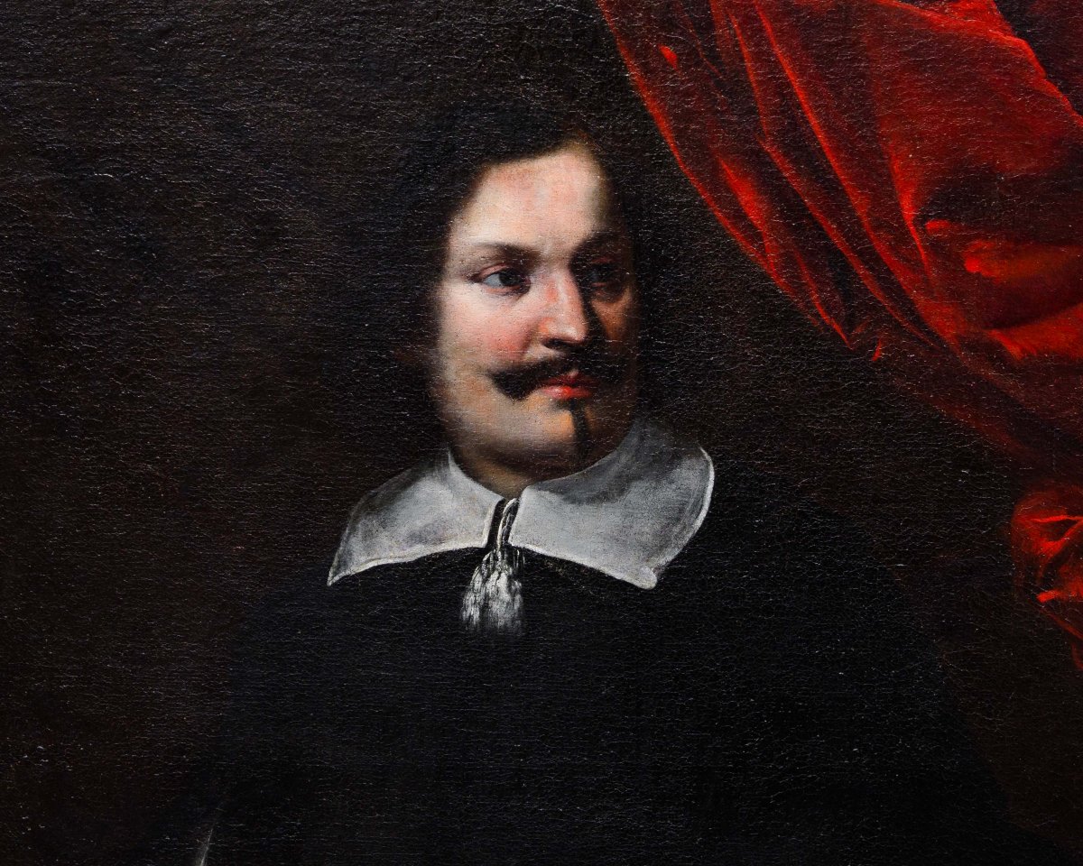 Giovanni Bernardo Carbone (Gênes, 1616 - 1683), Portrait de gentleman, 1650 ca.-photo-1