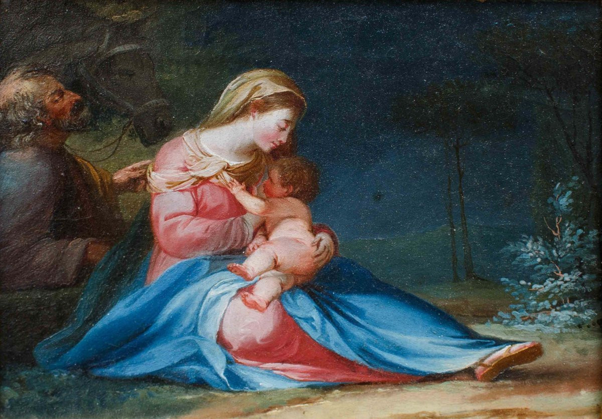 Emilian School, 18th Century, Rest From The Flight Into Egypt-photo-2