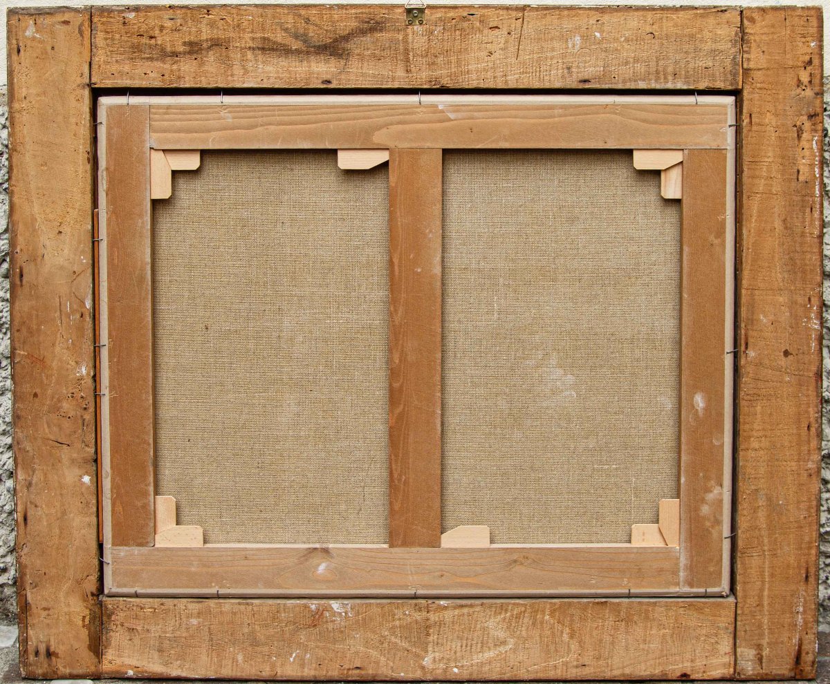 École lombarde du XVIIe siècle, Nature morte avec plats, fleurs et fruits-photo-2