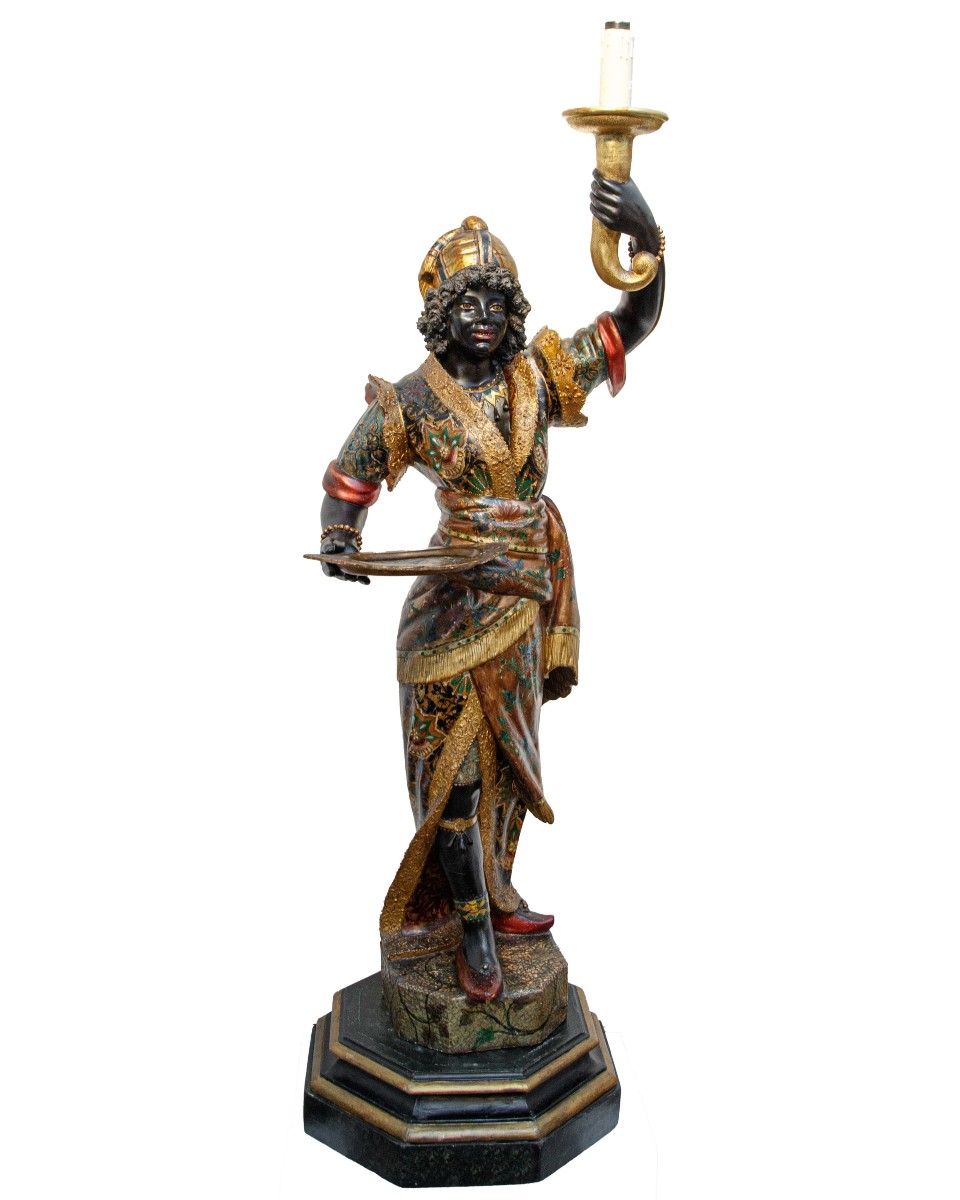 Venice, 19th Century, Moretta Holding A Lantern