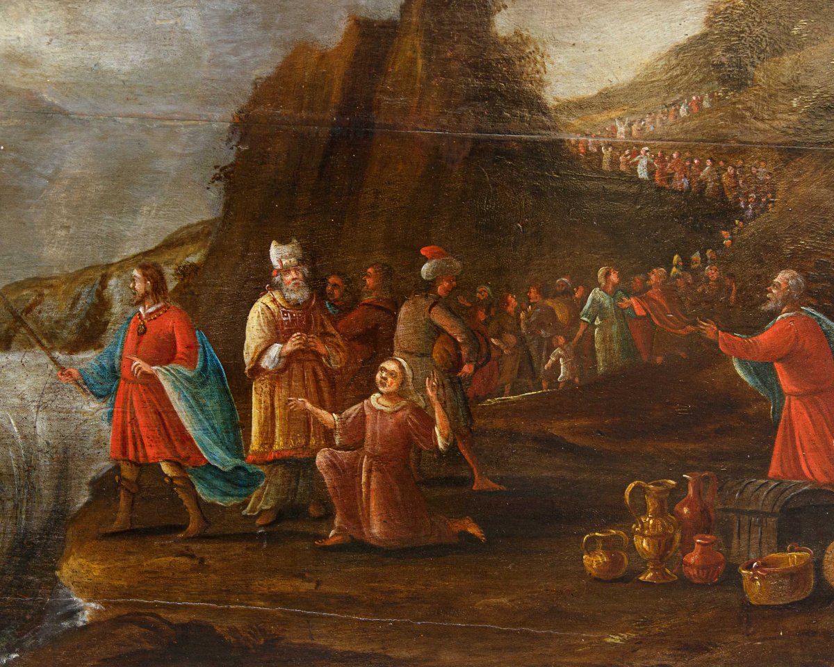 Atelier de Frans Francken le Jeune (Anvers, 1581-1642) , La chute des Egyptiens en mer Rouge-photo-2