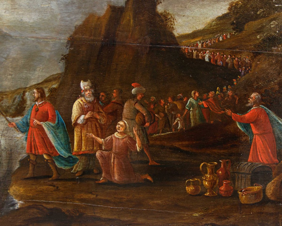 Atelier de Frans Francken le Jeune (Anvers, 1581-1642) , La chute des Egyptiens en mer Rouge-photo-6