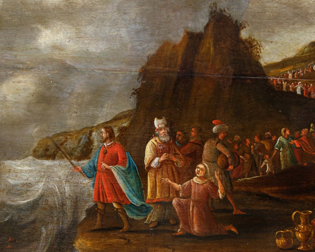 Atelier de Frans Francken le Jeune (Anvers, 1581-1642) , La chute des Egyptiens en mer Rouge-photo-8