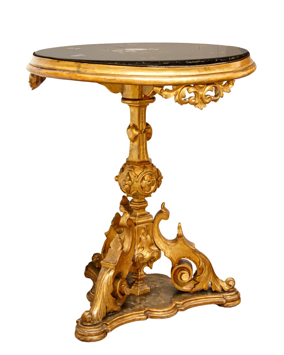 Grand Ducal Workshops, 19th Century, Small Table With A Marbled Top-photo-2
